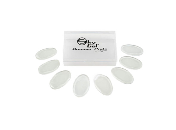 Sky Gel Damper Pads clear - Almohadillas amortiguadoras de gel, Juego de 8 almohadas, Almohadillas de gel de alta calidad para amortiguar parches de batería, Lavable, También se puede usar para platos., color: transparente, 
