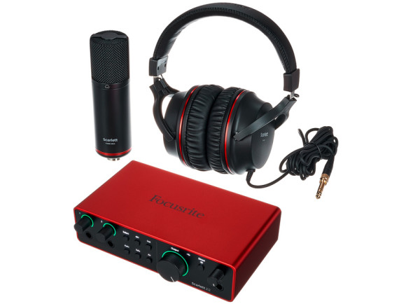 Focusrite Scarlett 2i2 Studio 4th Gen - Interfaz de audio profesional con 2 entradas/2 salidas, Preamplificadores de micrófono Scarlett: experimente una calidad de sonido superior con los preamplificadores de micrófono de ruido ultrabajo...