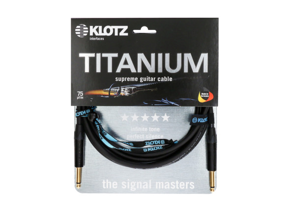 Klotz TI 0300PP Titanium 3m Jack/Jack - respuesta rápida y ultradinámica, excelente atención al detalle y respuesta transitoria auténtica, Sin distorsiones, ofrece un sonido magníficamente equilibrado., sin fases, compresión de señal ult...