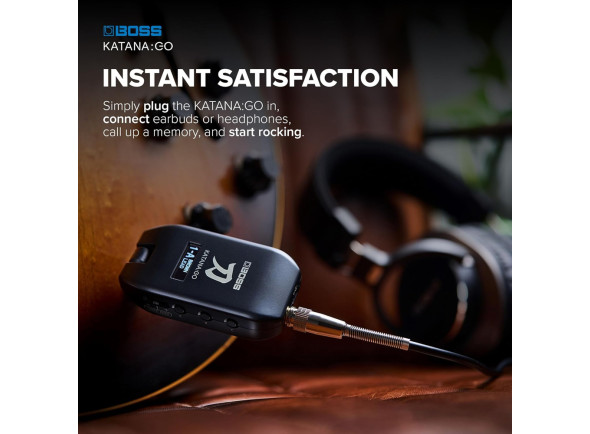 <b>BOSS KATANA:GO Processador de Efeitos para tocar com Auscultadores com Bluetooth para guitarra elétrica e baixo</b>