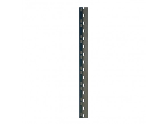 Adam Hall 61535B6 Rack Strip 6U blk - Tira de acero del estante, Perforado, Como 61532BLK, pero con tres agujeros por U, Tamaño de orificio de 9,5 mm (según IEC 60297), 2 mm de acero, Polvo negro recubierto, 