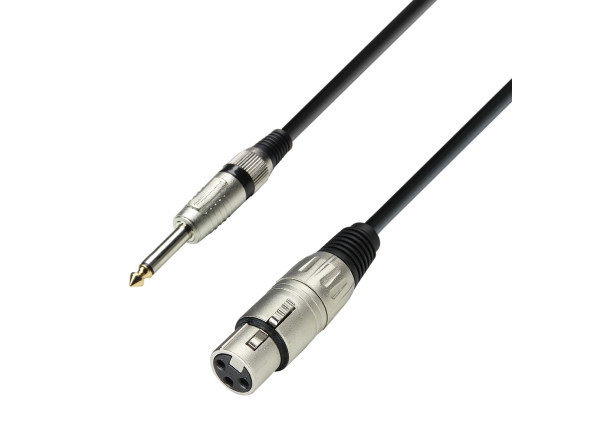 Adam hall K3MFP0100  B-Stock - Cable de micrófono XLR hembra a conector mono de 6,3 mm, Longitud: 1m, cable desequilibrado, 