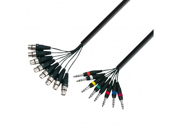 Adam hall K3L8FV0500  - Tipo de producto: Cables montados, Tipo: manguera de cable, Canales: 8, longitud: 5m, De color negro, Diámetro del Cable: 12,8mm, 