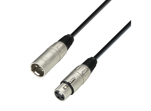 Adam hall K3MMF0050 - Cable de micrófono XLR, Longitud (m): 0,5 m, Diámetro del cable: 6 mm, Contactos del conector: alpaca, 
