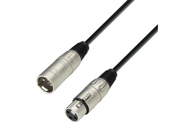 Adam hall K3MMF0300 3m   - Cable de micrófono XLR hembra a XLR macho, Longitud: 3m, Enchufes balanceados Adam Hall XLR, 