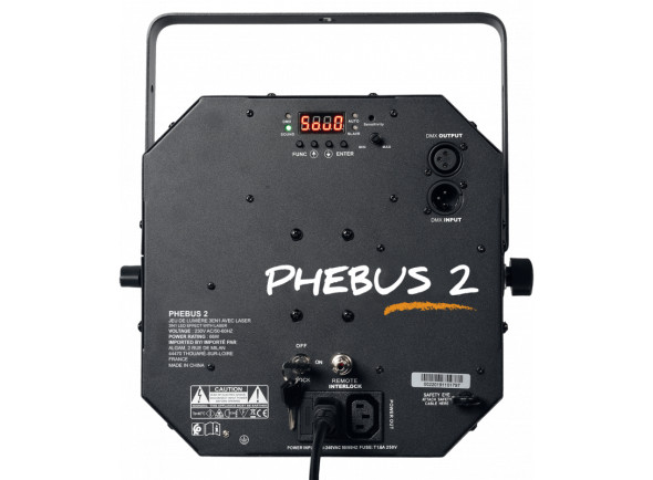 Algam Lighting  PHEBUS 2 Projetor laser LED 3 em 1 combinado - derby, strobe e laser