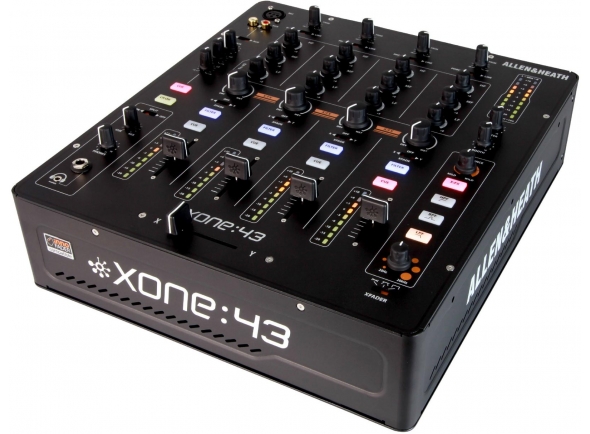 Allen & Heath Xone 43 - Mezclador DJ de 4+1 canales, 4 canales con Phono/Line, 1 micrófono, Envío X-FX a dispositivo de efectos externo, Ecualizador de 3 bandas con función Kill, Energía, 