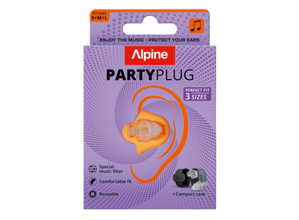 Alpine  PartyPlug Earplugs, Transparent
