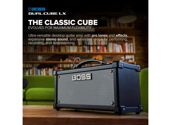 <b>BOSS DUAL CUBE LX Combo Guitarra Elétrica STEREO Ultra-Portátil</b>