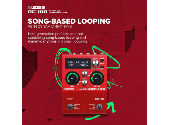 <b>BOSS RC-10R LOOP STATION caixa de ritmos loop guitarra eletrica voz vocalista beatbox computador gravador audio</b>