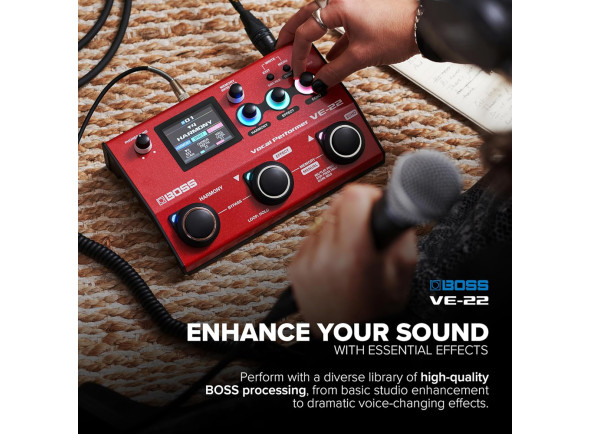 <b>BOSS VE-22 VOCAL PERFORMER Processador Voz Profissional entradas e saidas microfone XLR BEST-SELLER</b>
