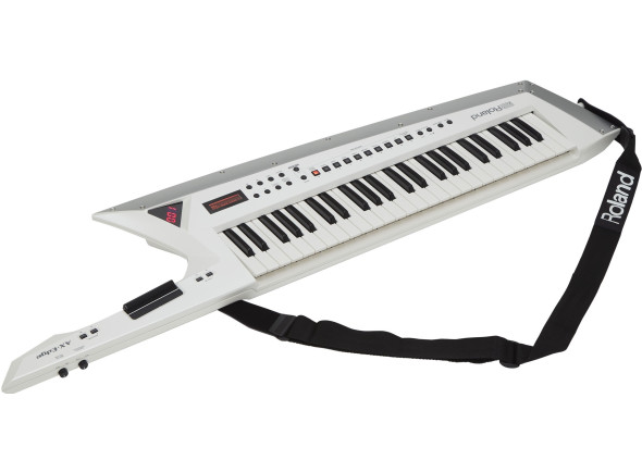 Ver mais informações do  <b>Roland AX-EDGE WHITE PRO KEYTAR</b> Sintetizador + 49 teclas + 500 sons + 2 visores