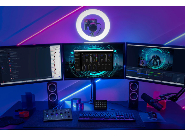 <b>Roland BRIDGE CAST X Misturador de Jogos Duplo Barramento e Captura de Vídeo Interface de transmissão de áudio profissional para jogadores online Hardware DSP 32 bits Conectividade USB-C</b>