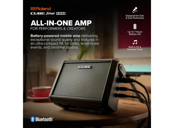 <b>Roland CUBE STREET MINI CUBE-ST-MI Coluna Bluetooth Portátil</b>