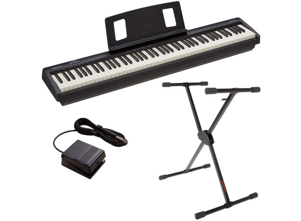 <b>Roland FP-10-BK PIANO com SUPORTE TECLADO ROLAND KS-10X, ESTANTE PARTITURAS E PEDAL DE SUSTAIN ROLAND DP-2</b>
