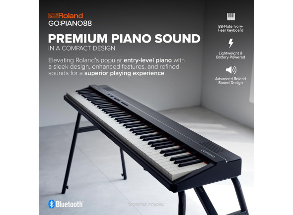 <b>Roland GO PIANO 88 PX PORTABLE GO-88PX Piano Iniciação Musical 88 Teclas</b>