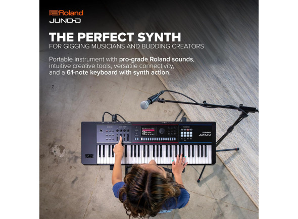 <b>Roland JUNO-D6 Sintetizador 3800 Sons 95 kits Bateria Zen-Core 61-teclas visor a cores</b>