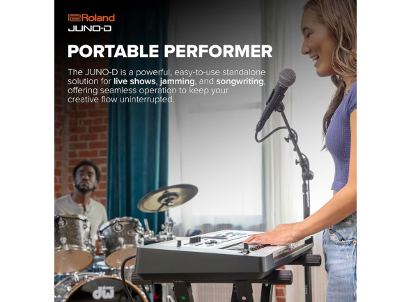 <b>Roland JUNO-D6 Sintetizador 3800 Sons 95 kits Bateria Zen-Core 61-teclas visor a cores</b>
