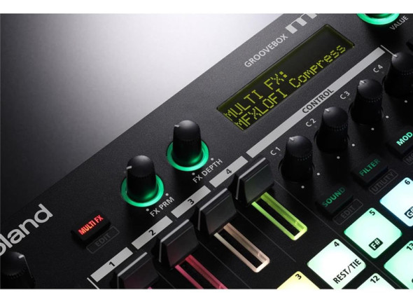 <b>Roland MC-101 BEAT MACHINE Caixa de Ritmos Musica Eletronica TR-808, TR-909, Juno-106, SH-101</b>