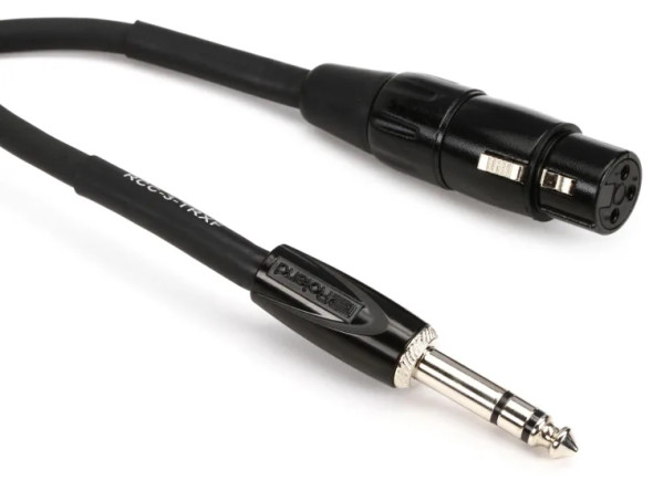 Cables XLR y Micrófono Roland RCC-3-TRXF Black Series Microphone Cable 1 m