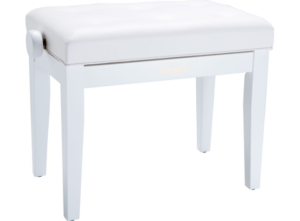 <b>Roland RPB-300WH PRESTIGE</b> Banco Piano Branco c/ regulação altura - Banco de piano Roland RPB-300WH Premium Blanco, Ajuste de altura + Asiento de vinilo muy cómodo, Color: Blanco satinado, Construcción de madera maciza, Asiento de vinilo cómodo y fácil de limpiar.,...