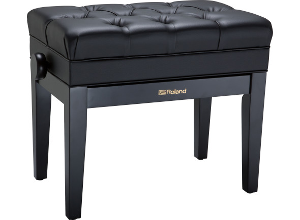 <b>Roland RPB-500BK LUXURY</b> Banco Piano Preto c/ regulação altura - Banco de piano premium Roland RPB-500BK negro satinado, Compartimento dedicado para guardar accesorios., Ajuste de altura + Asiento de vinilo muy cómodo, Color: Negro satinado, Construcción de made...