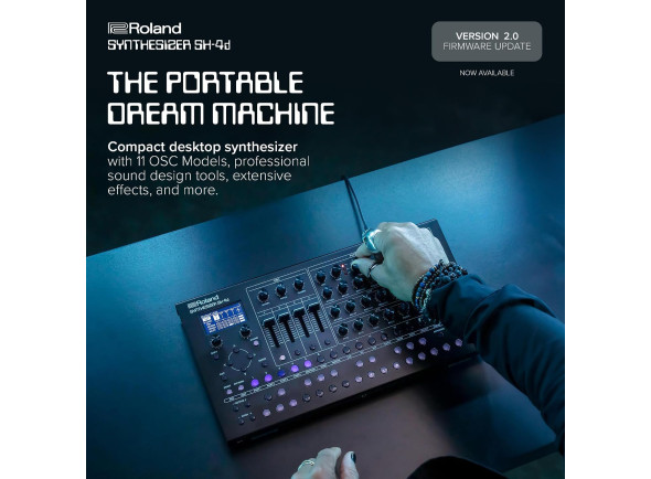 <b>Roland SH-4D Sintetizador Desktop Sequenciador Patterns Ritmo inspirado no JUNO-106 e SH-101</b>
