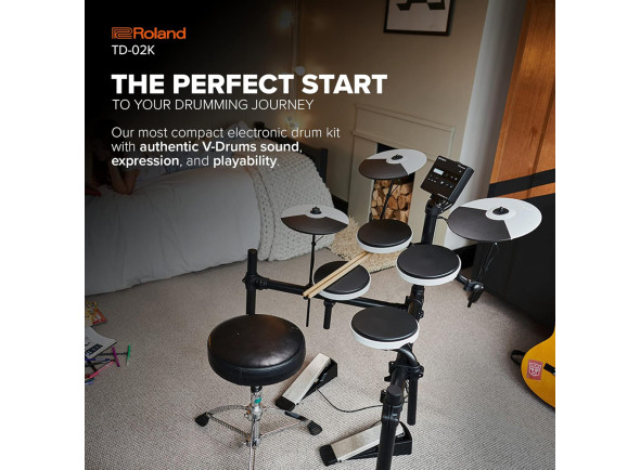 <b>Roland TD-02K E-Drum Set Conjunto Bateria Eletrónica para iniciação BEST-SELLER</b>