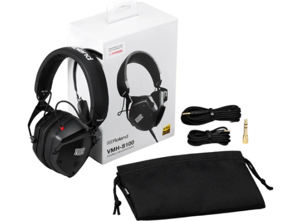 <b>Roland VMH-S100 PRO</b> Studio Headphones HI-RES AUDIO + 2 Cables + Nylon Travel Bag <b>Roland VMH-S100 PRO</b> Studio Headphones HI-RES AUDIO + 2 Cables + Nylon Travel Bag