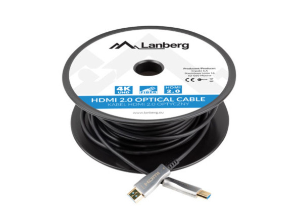 Cabo HDMI Fibra Óptica Dourado Macho / Macho 2.0 4K 40 m