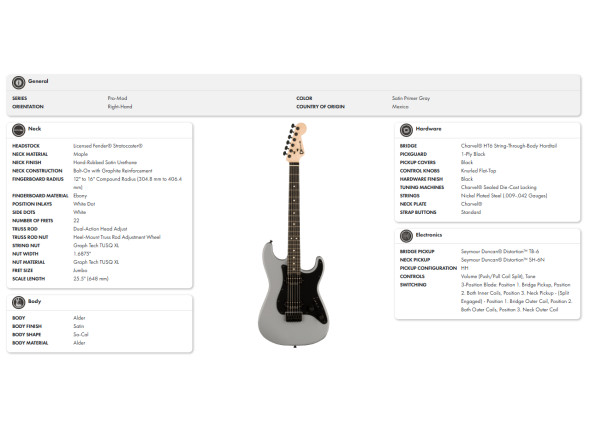 Charvel Pro-Mod So-Cal Style 1 HH HT E Primer Gray