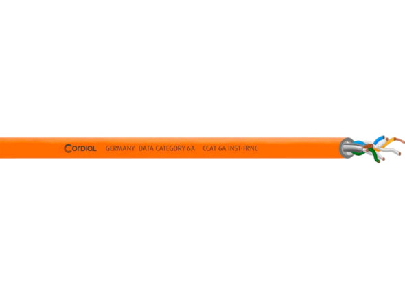 Cordial  CAT6A 100m de bobina de rede para instalação