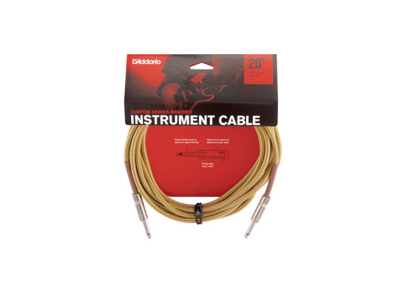 Daddario  Braided Instrument Cables Tweed 6m