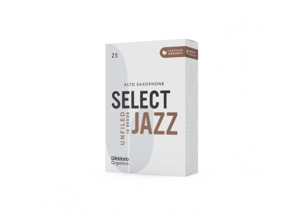 Daddario  Organic Select Jazz Unfiled Alto Saxophone Reeds, Strength 3 Hard, 10-pack - Excelente control y proyección., 
