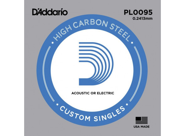 Daddario  PL0095 Single String - acero liso, Mayor calidad de sonido y durabilidad, Calibre: 0095, 