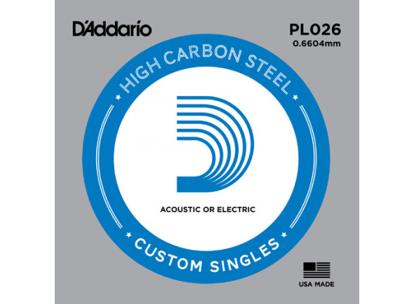 D´Addario  PL026  - D'Addario PL026 Cuerda de guitarra con punta de bola de acero individual (Cuerda de guitarra individual), Construido con acero al carbono de la más alta calidad para un mejor rendimiento y un t...
