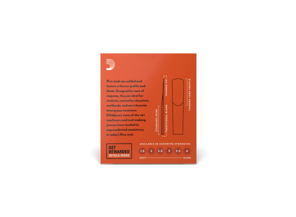 Daddario  Woodwinds Rico Bb- Clar 1.5