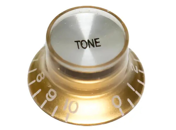 Dr.Parts  Tone Knob Gold/Silver for Alpha Pots (Epiphone)  - Botones de ajuste a presión para Gibson/Epiphone Les Paul SG Etc., 