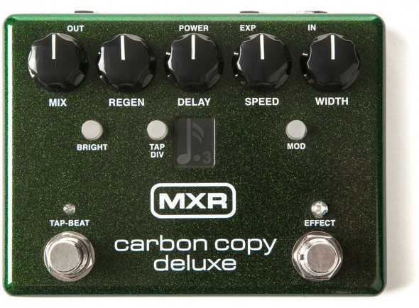 MXR M-292 Carbon Copy Deluxe Delay  - retardo analógico, máx. tiempo de retardo: 1,2 segundos, Sonido de copia al carbón original y versión brillante en un solo pedal, Modulación de tiempo de retardo ajustable, Función de tiempo de tim...