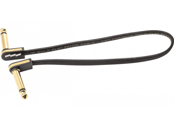 EBS  PG-28 Flat Patch Cable Gold  - Cable de parche plano, Longitud: 28 cm, Incluso más compacto que el latiguillo plano EBS PCF estándar, Caja de contactos fabricada en zinc fundido a presión con baño de oro de 24 kilates, Contactos...
