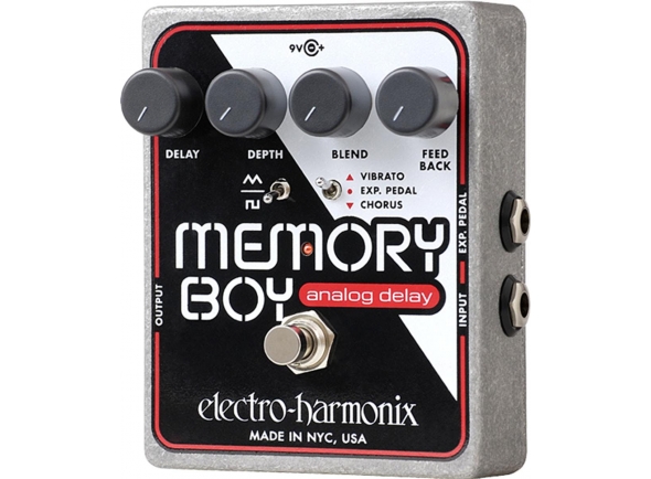 Electro Harmonix Memory Boy - 229/5000, Pedal de efecto de retardo analógico, Con controles para Delay - Depth - Blend - Feedback, Interruptor Vibrato / Chorus / Exp.Pedal, Tiempo de retardo: 30 - 550 ms, Conexión del pedal de ...