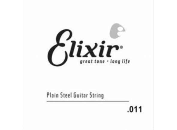 Elixir .011 Single String Plain Steel - Cuerda para guitarra electrica y guitarra acustica, cable de acero, Tratamiento y tecnología antioxidante que garantiza una mayor durabilidad y mantiene su sonido entre 3 y 5 veces más., Tamaño: .0...