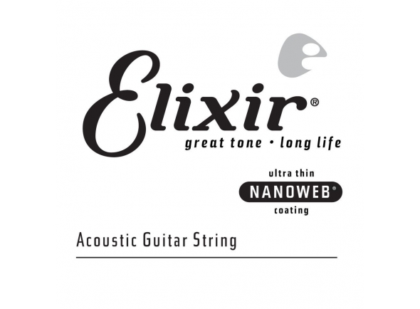 Elixir .024 Western Guitar - Cuerda suelta para guitarra acustica, El recubrimiento Nanoweb patentado en las cuerdas Elixir evita que la suciedad y el sudor se asienten en las bobinas de las cuerdas, lo que garantiza que el so...