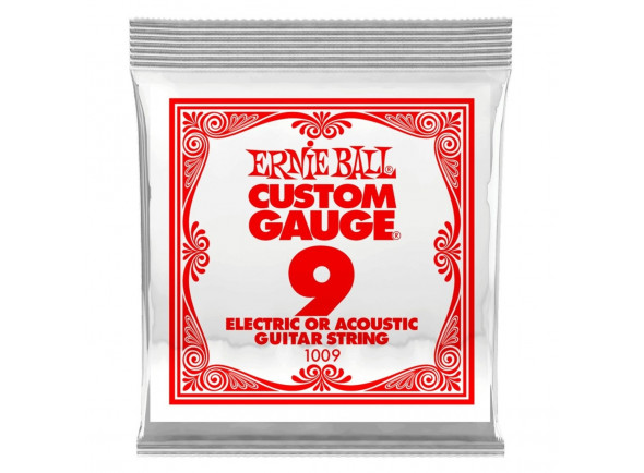 Ernie Ball  009 Single Slinky String Set - Espesor: 0.009, acero liso, 1 unidad, 