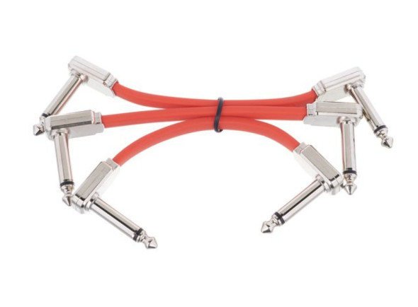 Ernie Ball Red Flex Ribbon Patch Cable 3