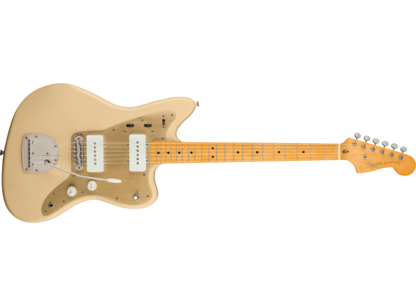 Ver mais informações do  Fender   40th Anniversary Jazzmaster Vintage Edition Maple Fingerboard Gold Anodized Pickguard Satin Desert Sand
