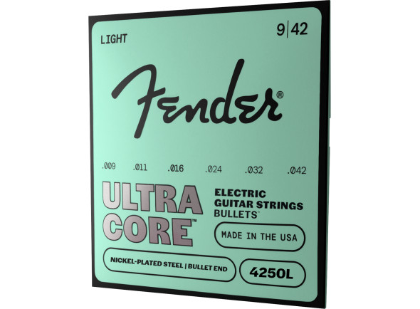 Fender 4250 Ultracore Guitar Strings Nickel Plated Steel Bullet End 4250L Gauges 009-042