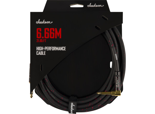 Fender  High Performance Cable Black and Red 6.66 m - 1/4 pulg. Ángulo recto-1/4 pulg. Derecho, 