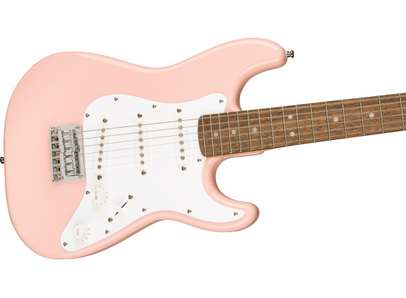 Fender  Mini Stratocaster Laurel Fingerboard White Pickguard Shell Pink