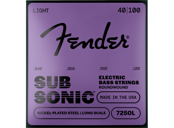 Juego de cuerdas .040 para bajo eléctrico de 4 cuerdas Fender SubSonic 7250L